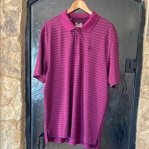 Under Armour Purple Polo Shirt with Subtle Stripes